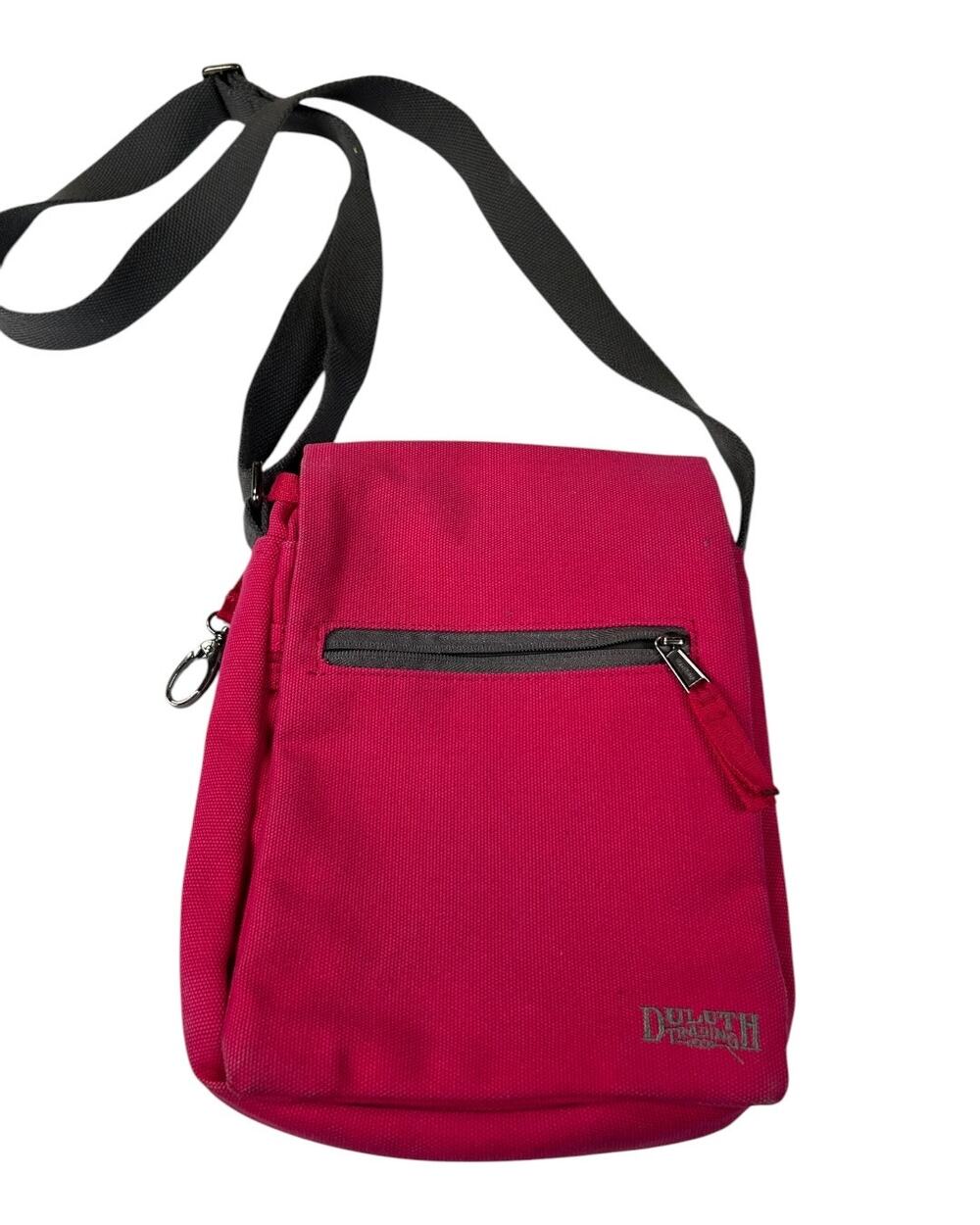 Duluth Trading Co Pink Canvas Crossbody Bag Adjustable Strap Organizer